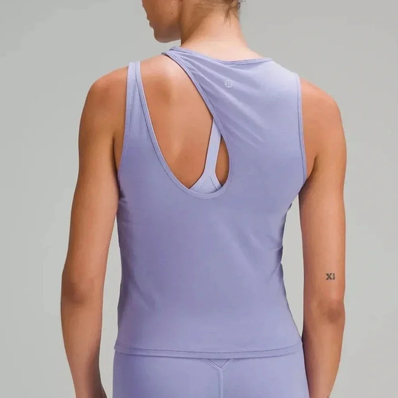 Lululemon Shoulder Cut-Out Yoga Tank Top Silky Softness Dark Lavender - Picture 4 of 8